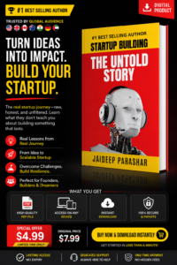 Startup Building The Untold Story book by Jaideep Parashar