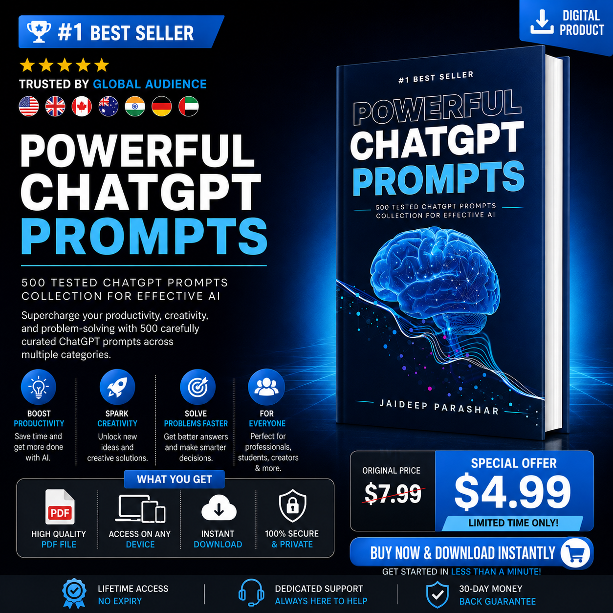 Powerful ChatGPT Prompts 500 Tested ChatGPT Prompts for Effective AI by Jaideep Parashar
